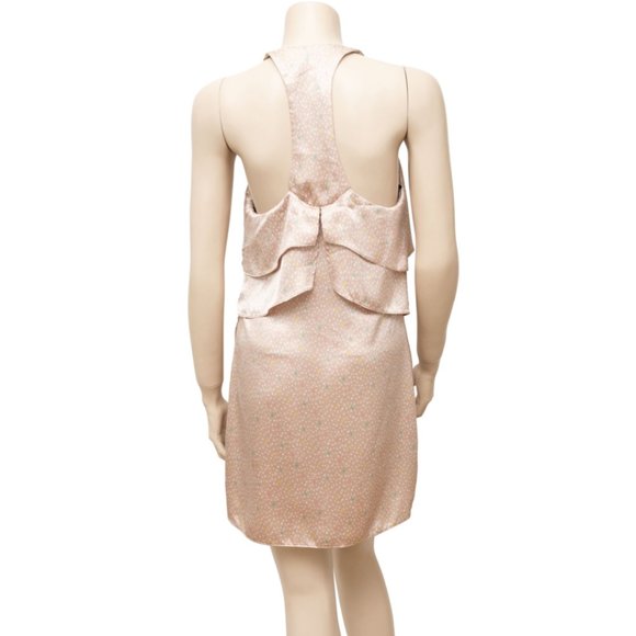 Bracewell Cream Satin Patterned Minidress Preloved Size 8 - Picture 3 of 3